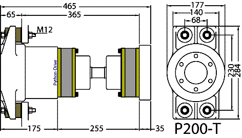 P 200-T Zeichnung